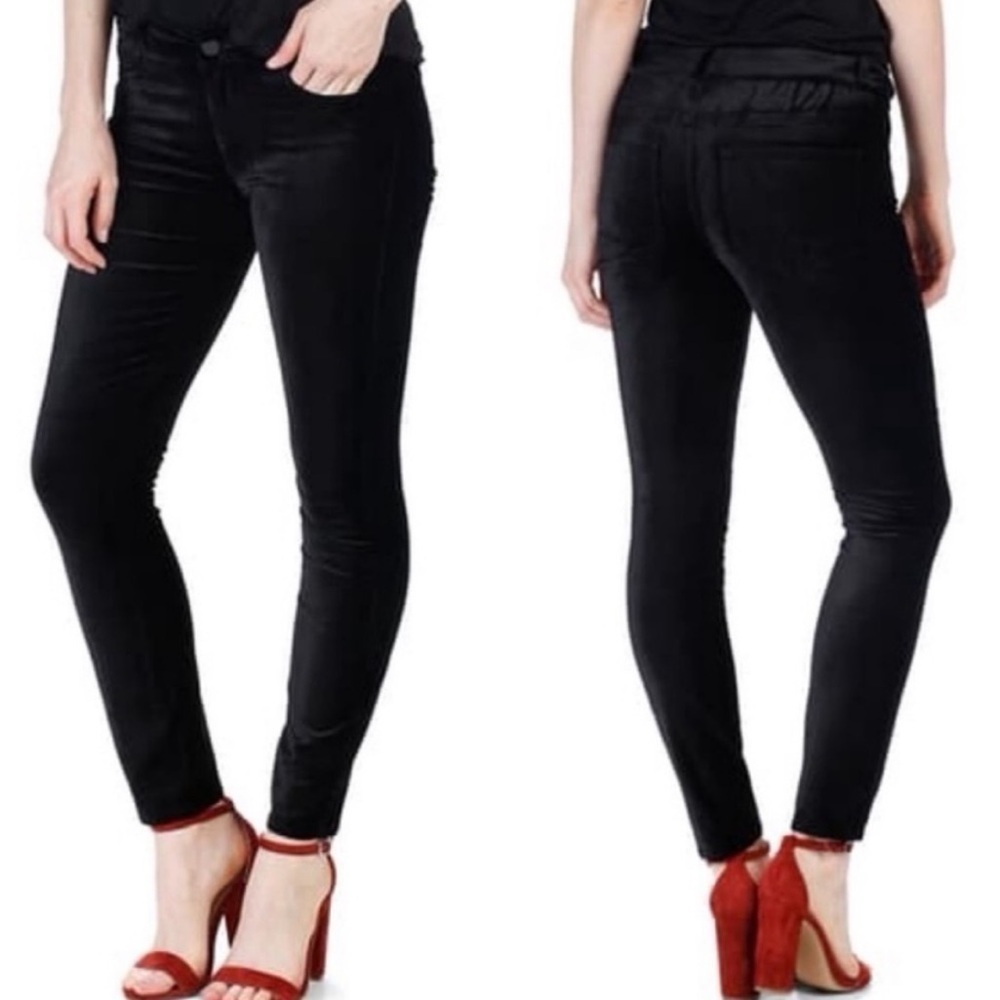 PAIGE Black Velvet Verdugo Ultra Skinny Velvet Pants Size 27
